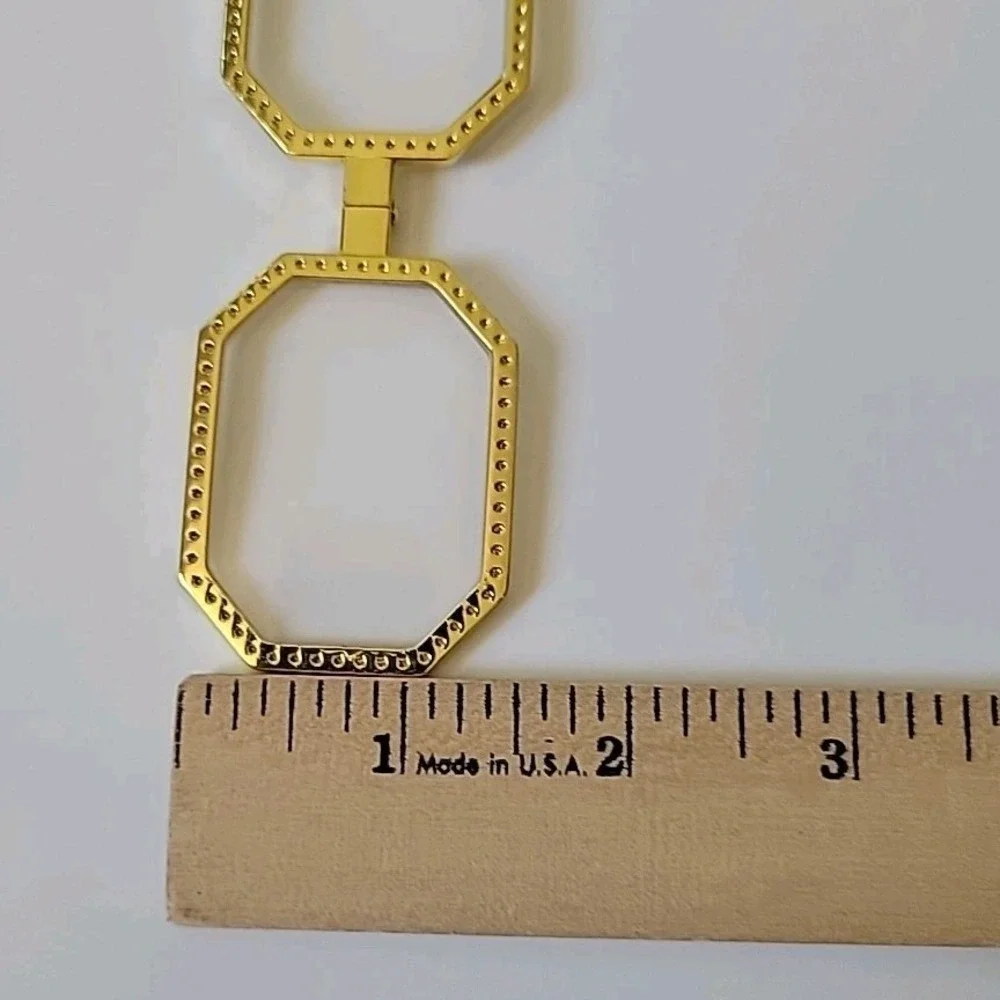 Dianna Folding Neck Glasses +2.50 Gold Tone Frame Compact Minimalist Versatile